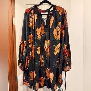 Floral Keyhole Blouse